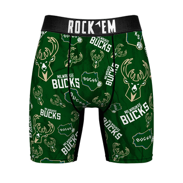 Boxer Briefs - Milwaukee Bucks - Logo All-Over