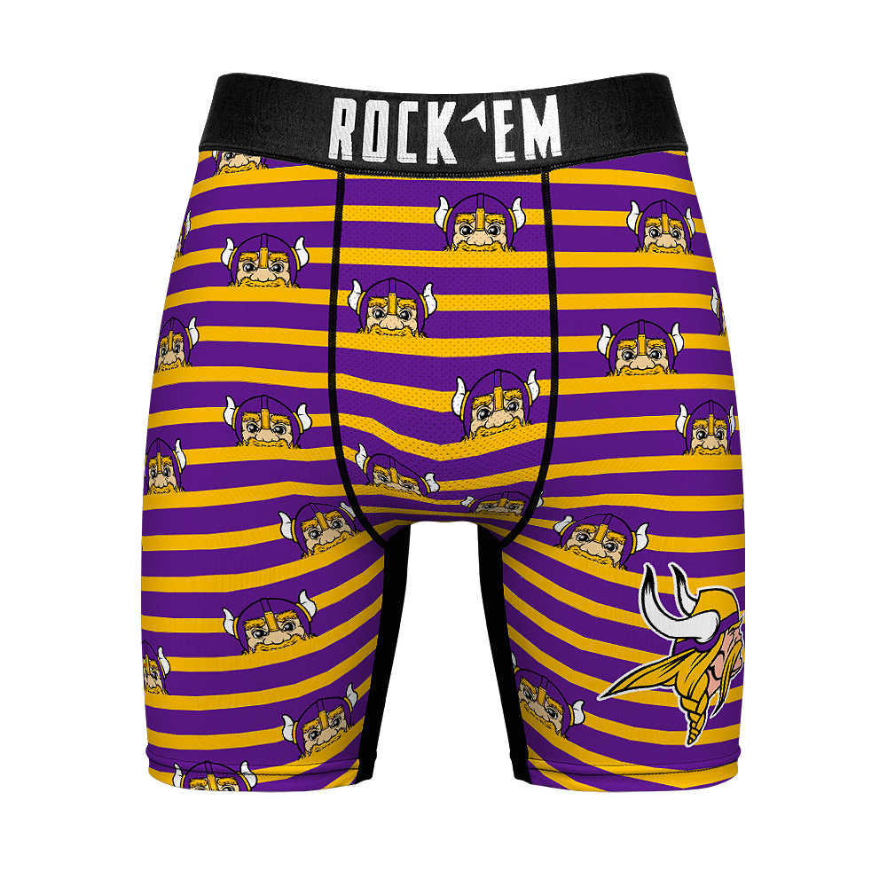 Boxer Briefs - Minnesota Vikings - Peek-A-Boo Stripes - {{variant_title}}