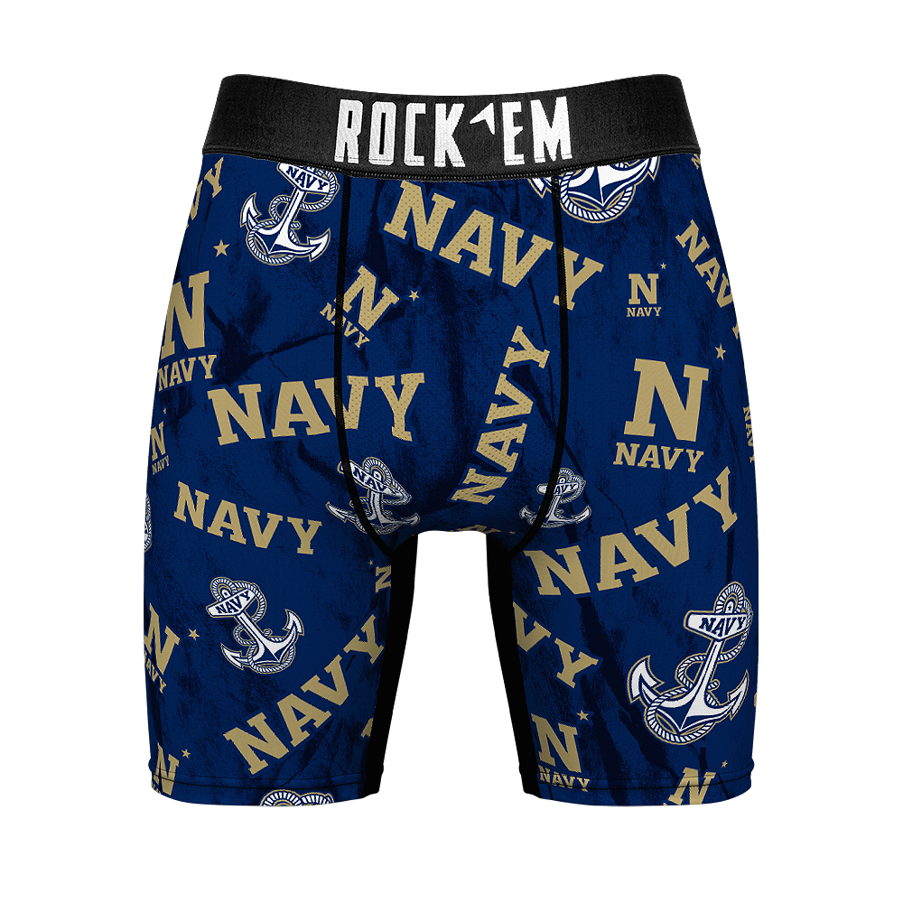 Boxer Briefs - Navy Midshipmen - Logo All-Over - {{variant_title}}