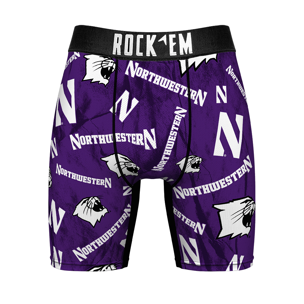 Boxer Briefs - Northwestern Wildcats - Logo All-Over - {{variant_title}}