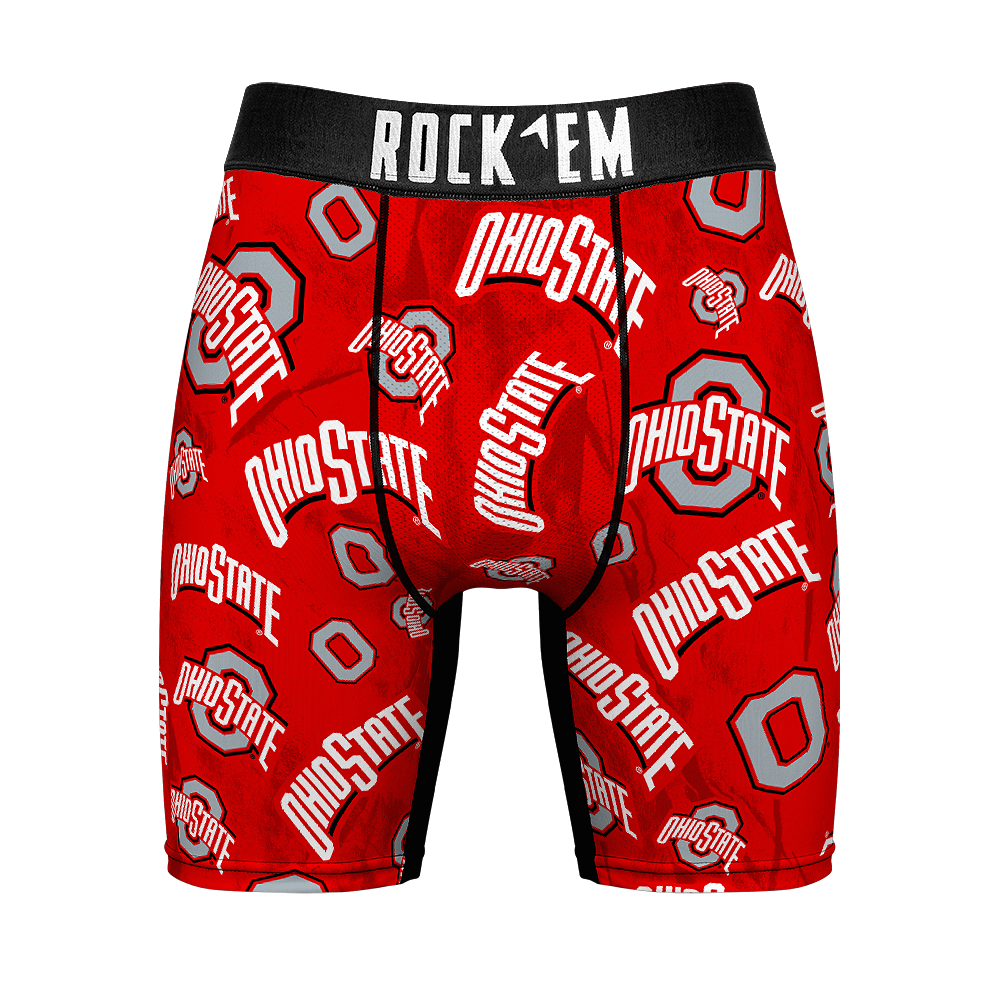 Boxer Briefs - Ohio State Buckeyes - Logo All-Over - {{variant_title}}