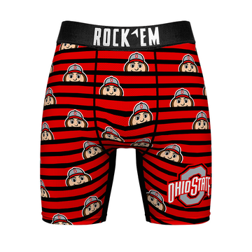 Boxer Briefs - Ohio State Buckeyes - Peek-A-Boo Stripes