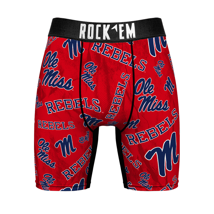 Boxer Briefs - Ole Miss Rebels - Logo All-Over - {{variant_title}}