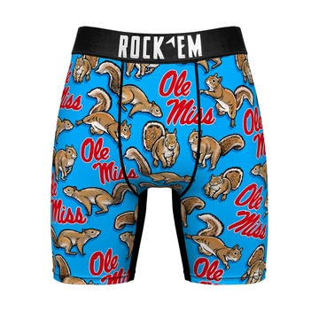 Boxer Briefs - Ole Miss Rebels - Squirrels (Blue)
