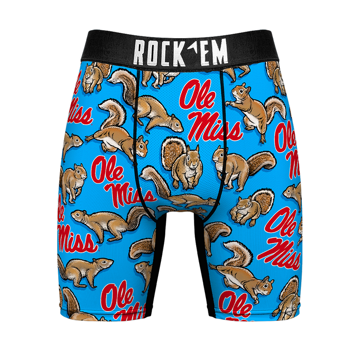 Boxer Briefs - Ole Miss Rebels - Squirrels (Blue) - {{variant_title}}