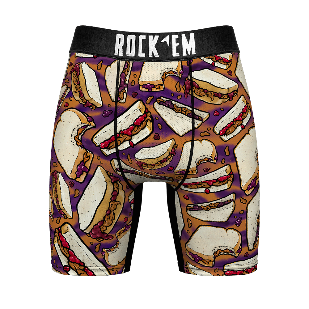 Boxer Briefs - Peanut Butter & Jelly Sandwiches All-Over - {{variant_title}}