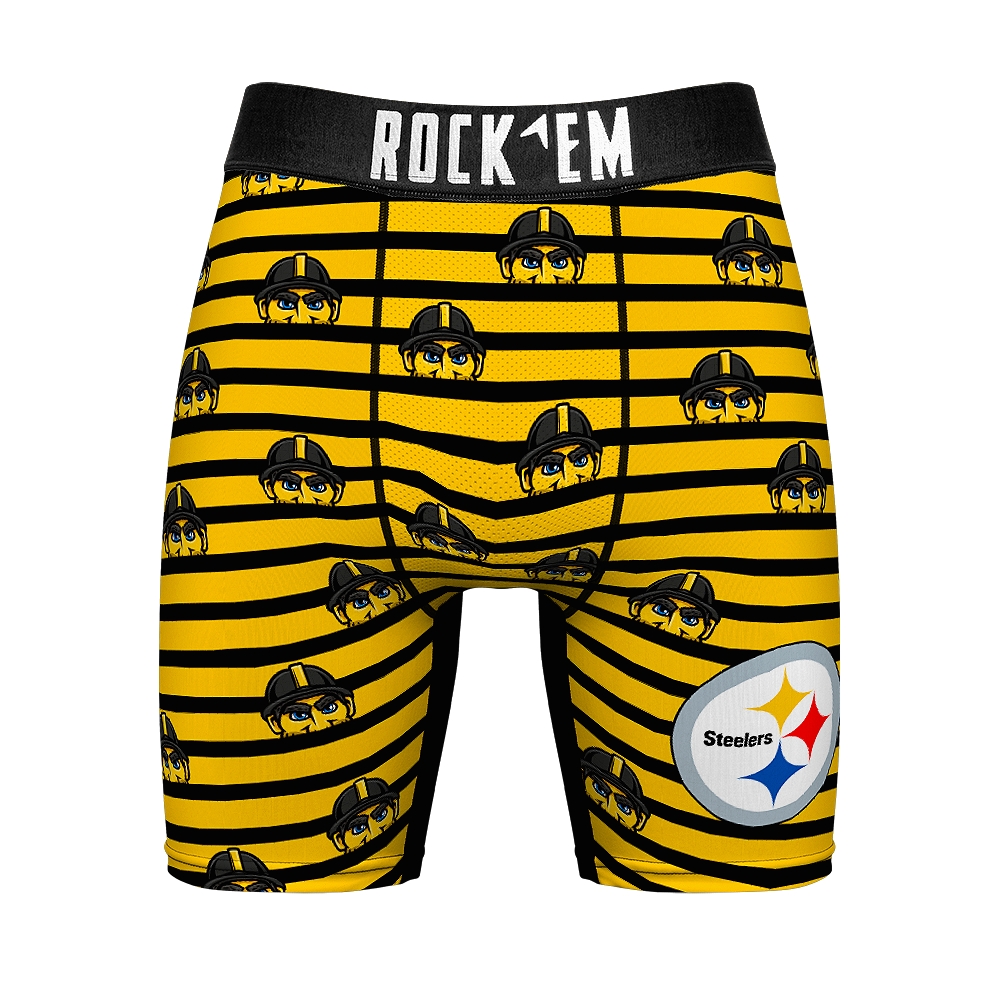 Boxer Briefs - Pittsburgh Steelers - Peek-A-Boo Stripes - {{variant_title}}