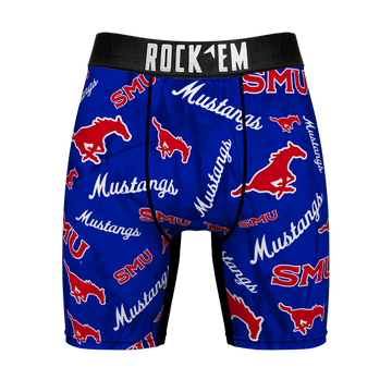 SMU Mustangs - Logo All Over