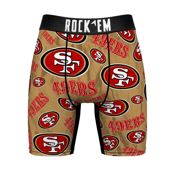 San Francisco 49ers Rock 'Em Boxer Briefs Logo AllOver Underwear