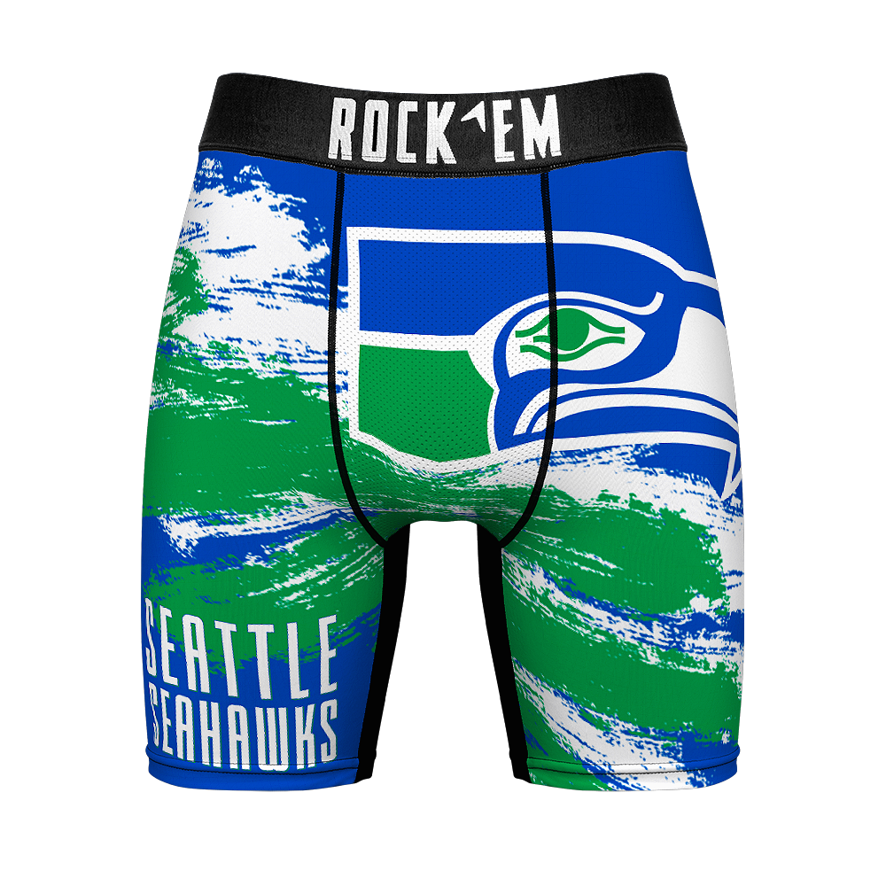 Boxer Briefs - Seattle Seahawks - Throwback Paint - {{variant_title}}