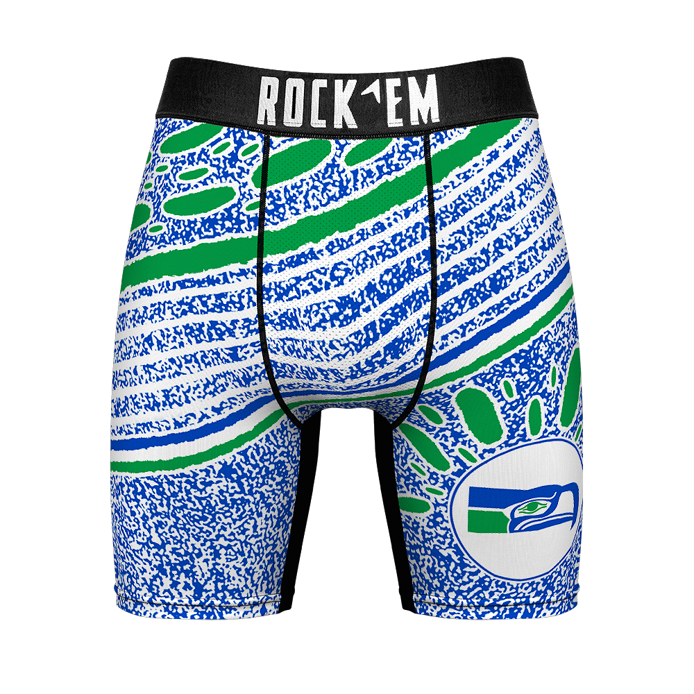 Boxer Briefs - Seattle Seahawks - Throwback Splash - {{variant_title}}