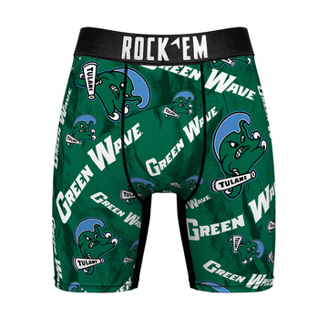 Boxer Briefs - Tulane Green Wave - Logo All-Over