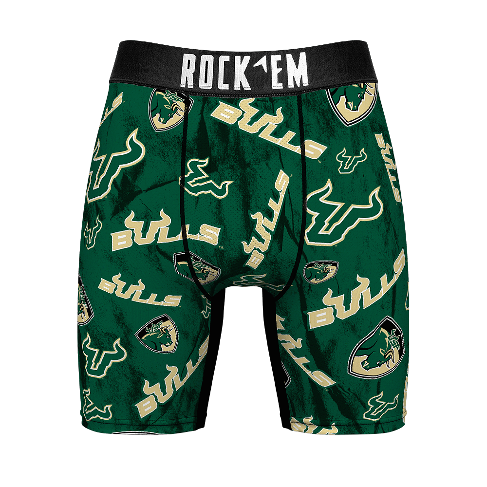 Boxer Briefs - USF Bulls - Logo All-Over - {{variant_title}}
