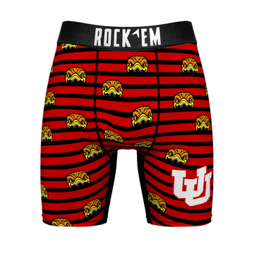 Boxer Briefs - Utah Utes - Peek-A-Boo Stripes