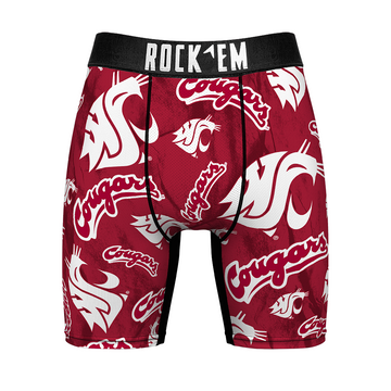Boxer Briefs - Washington State Cougars - Logo All-Over