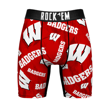 Boxer Briefs - Wisconsin Badgers - Logo All-Over