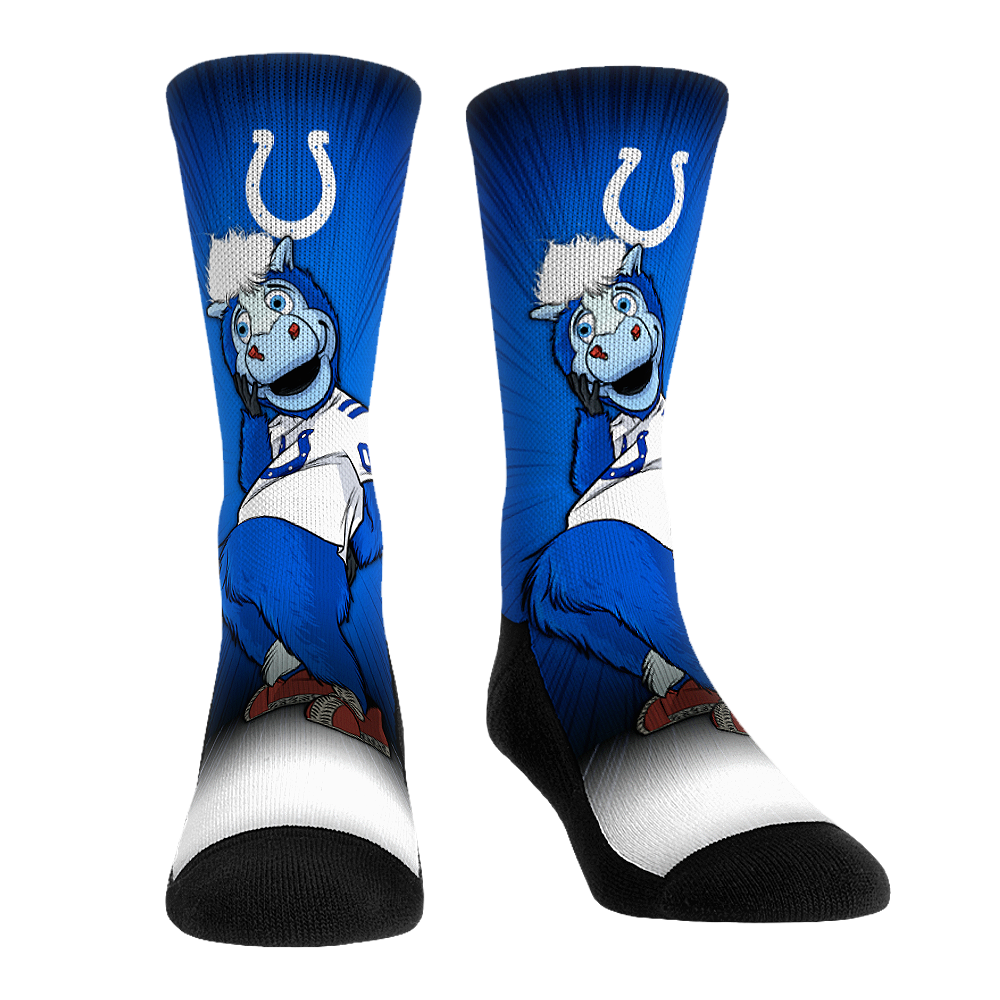Indianapolis Colts Socks - Mascot Pump Up! - NFL Socks - Rock 'Em Socks