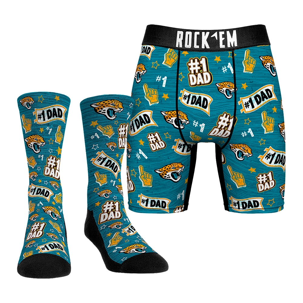 Boxer Briefs - Jacksonville Jaguars - #1 Dad (Socks & Boxers Combo) - {{variant_title}}