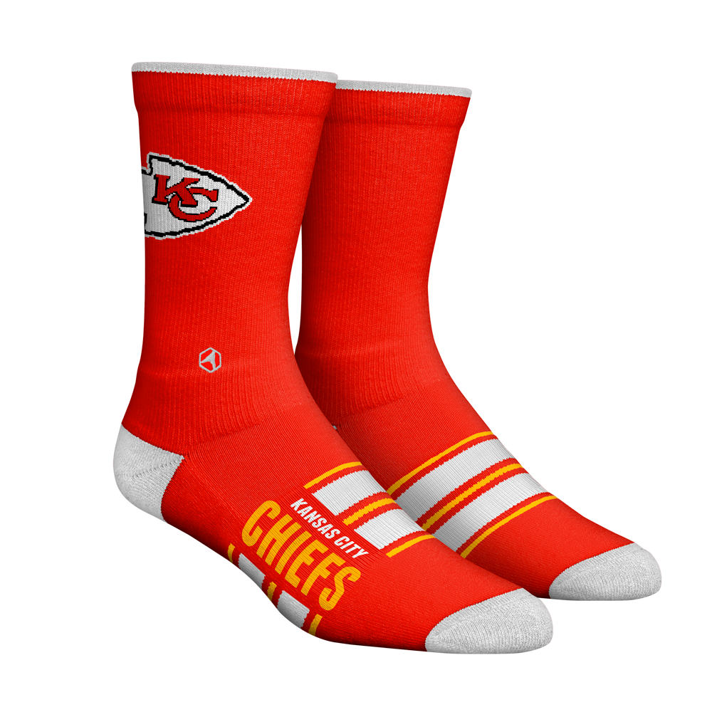 Kansas City Chiefs - Gametime Stripe - NFL Socks - Rock 'Em Socks