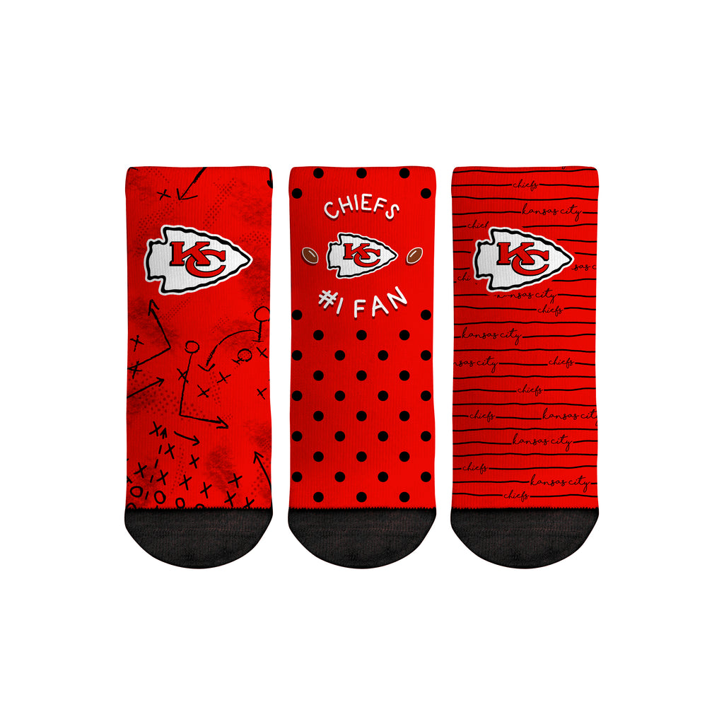 Kansas City Chiefs - Number 1 Fan 3-Pack (Toddler) - {{variant_title}}