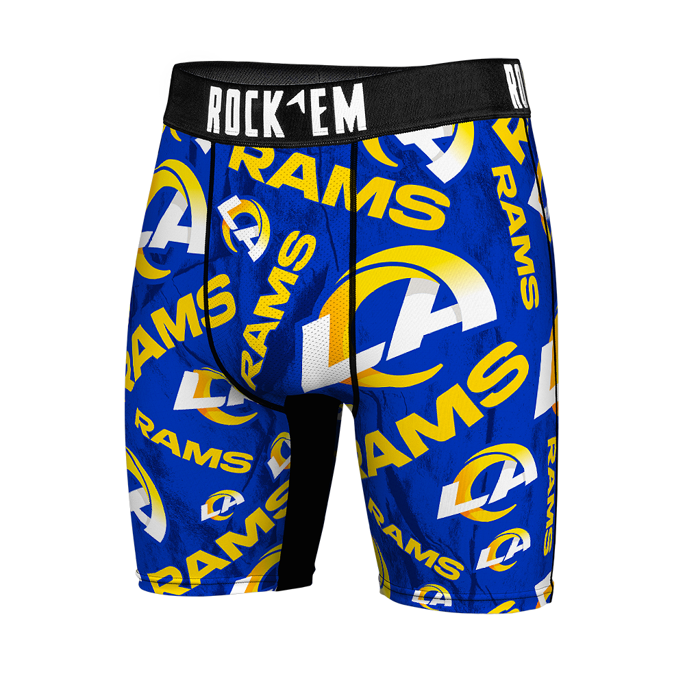 Los Angeles Rams - Rock 'Em Boxer Briefs - Logo All-Over Underwear ...