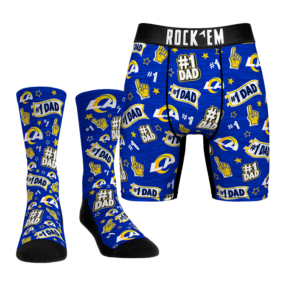 Boxer Briefs - Los Angeles Rams - #1 Dad (Socks & Boxers Combo) - {{variant_title}}