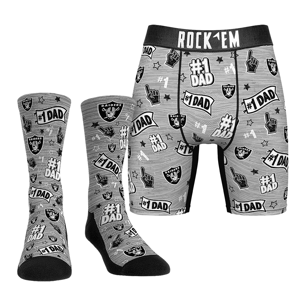 Boxer Briefs - Las Vegas Raiders - #1 Dad (Socks & Boxers Combo) - {{variant_title}}