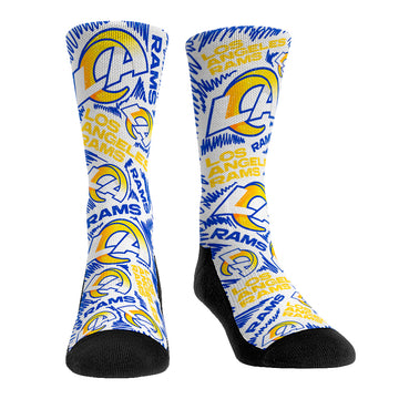 Los Angeles Rams - Logo Sketch (White)