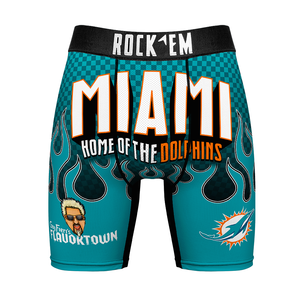 Boxer Briefs - Miami Dolphins - Guy Fieri Flavor Flames - {{variant_title}}