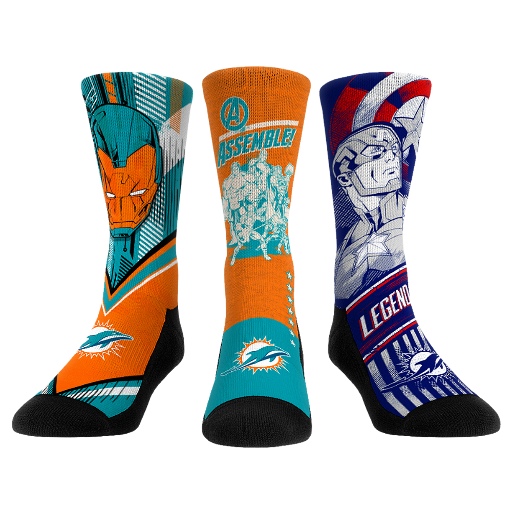 Miami Dolphins - Marvel - 3-Pack - {{variant_title}}