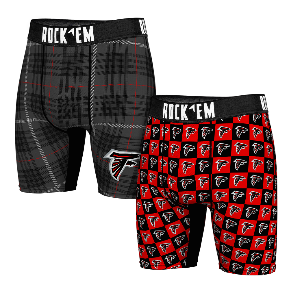 Boxer Briefs - Atlanta Falcons - Plaid & Checkers (2-Pack) - {{variant_title}}