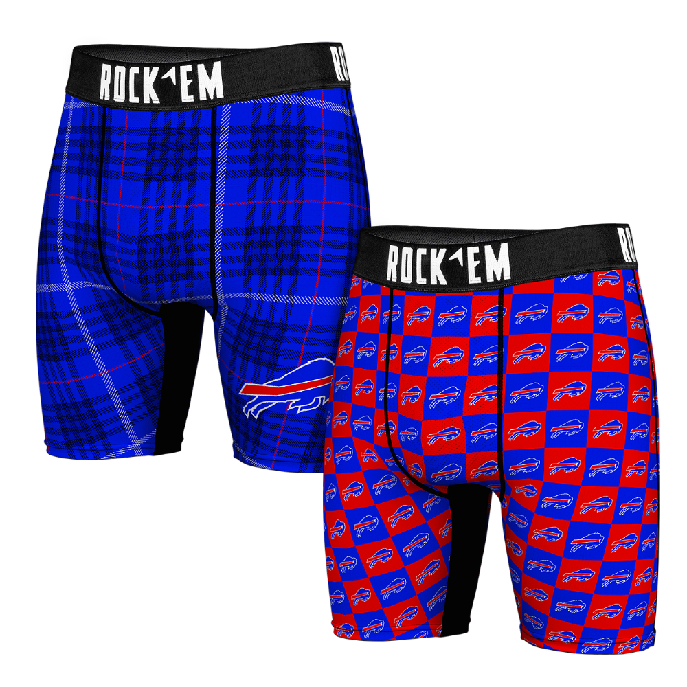 Boxer Briefs - Buffalo Bills - Plaid & Checkers (2-Pack) - {{variant_title}}