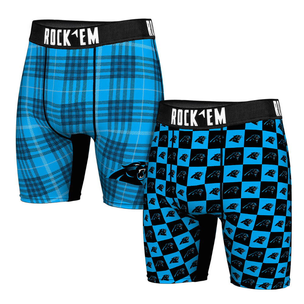 Boxer Briefs - Carolina Panthers - Plaid & Checkers (2-Pack) - {{variant_title}}