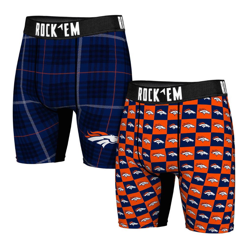 Boxer Briefs - Denver Broncos - Plaid & Checkers (2-Pack) - {{variant_title}}