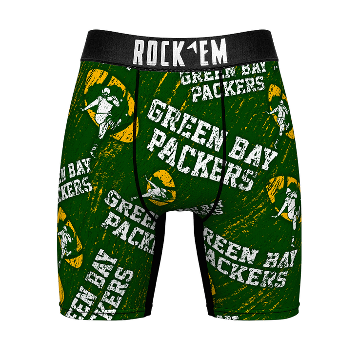 Boxer Briefs - Green Bay Packers - Throwback All-Over - {{variant_title}}