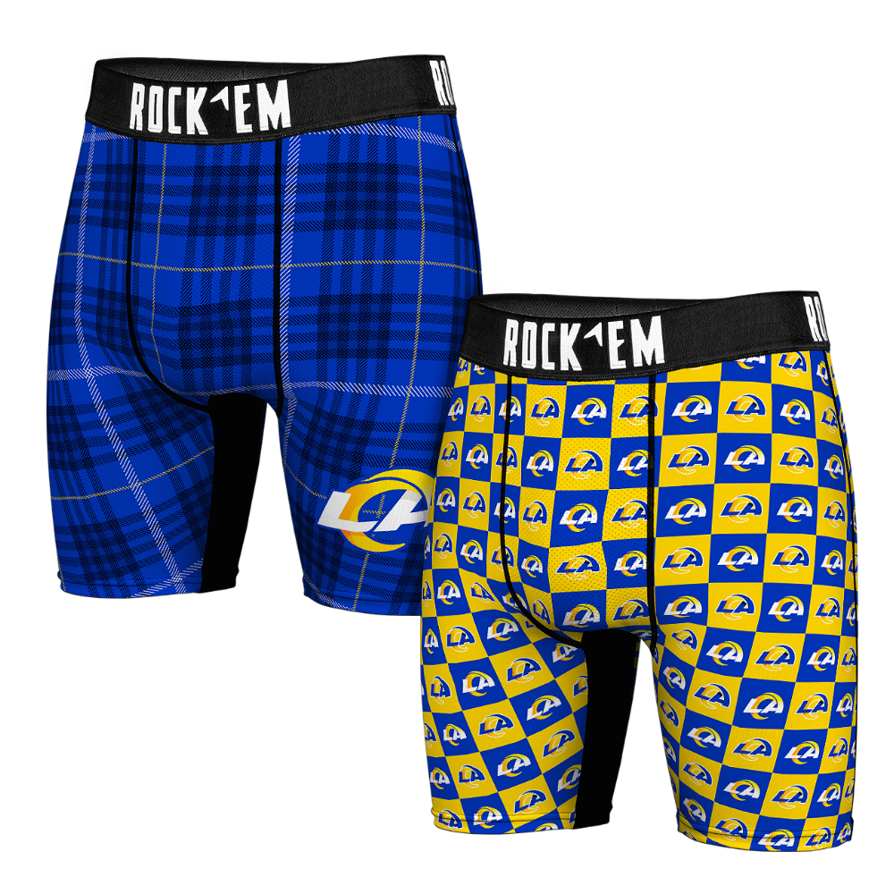 Boxer Briefs - Los Angeles Rams - Plaid & Checkers (2-Pack) - {{variant_title}}