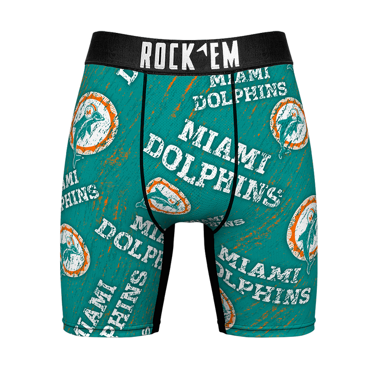Boxer Briefs - Miami Dolphins - Throwback All-Over - {{variant_title}}