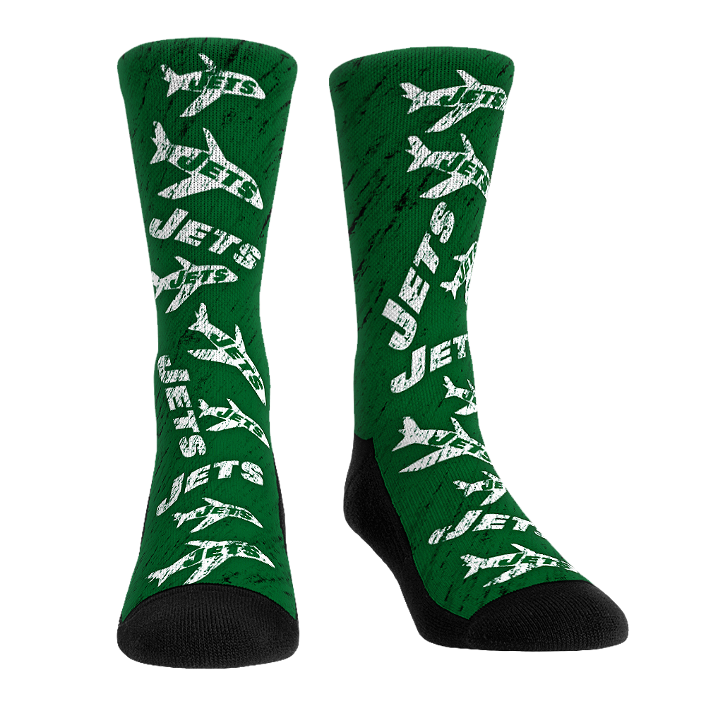 New York Jets Socks - Throwback All-Over - NFL Socks - Rock 'Em Socks