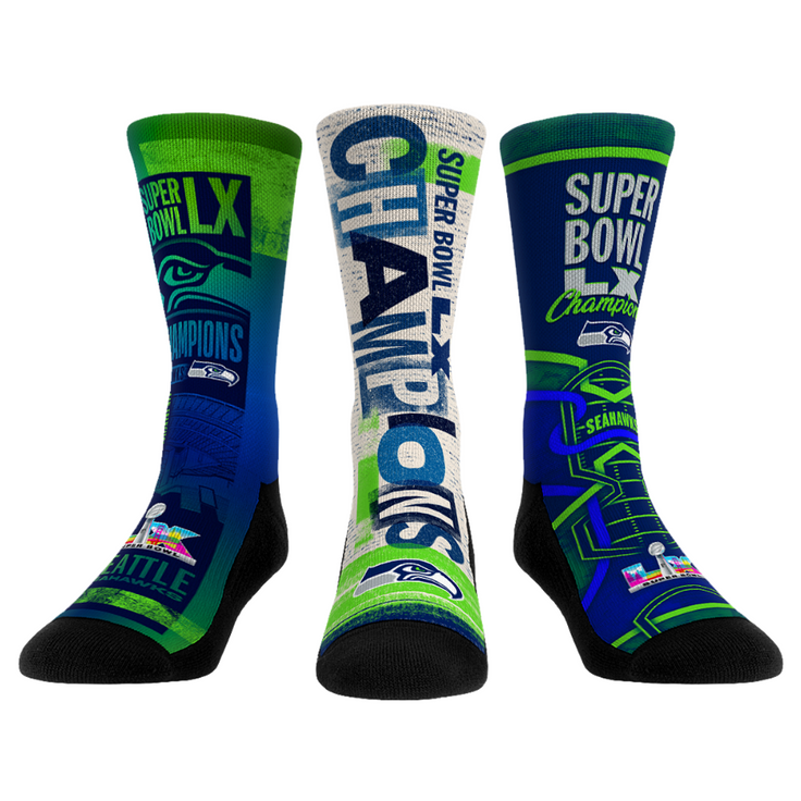 Seattle Seahawks - Super Bowl LX Champions - 3-Pack - {{variant_title}}