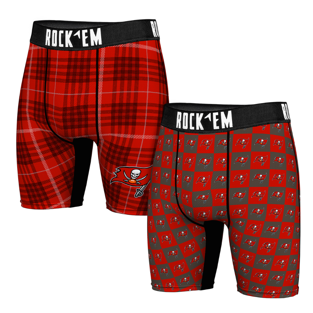 Boxer Briefs - Tampa Bay Buccaneers - Plaid & Checkers (2-Pack) - {{variant_title}}