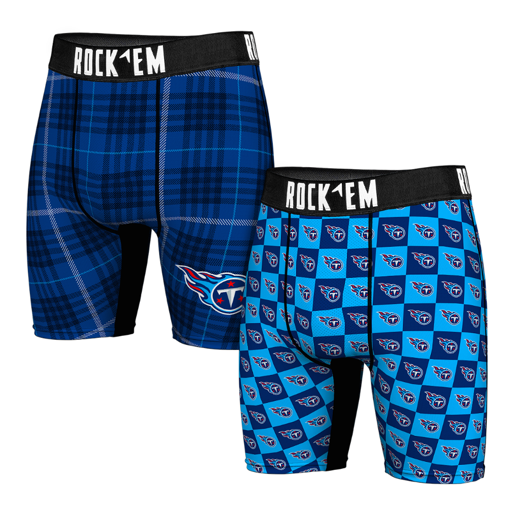 Boxer Briefs - Tennessee Titans - Plaid & Checkers (2-Pack) - {{variant_title}}