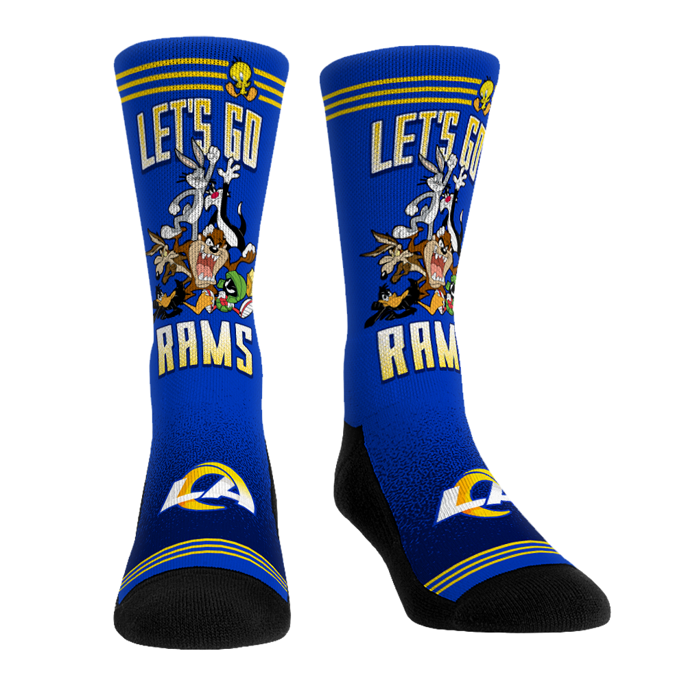 Los Angeles Rams Socks - Looney Tunes - Team Pile Up - NFL Socks - Rock ...