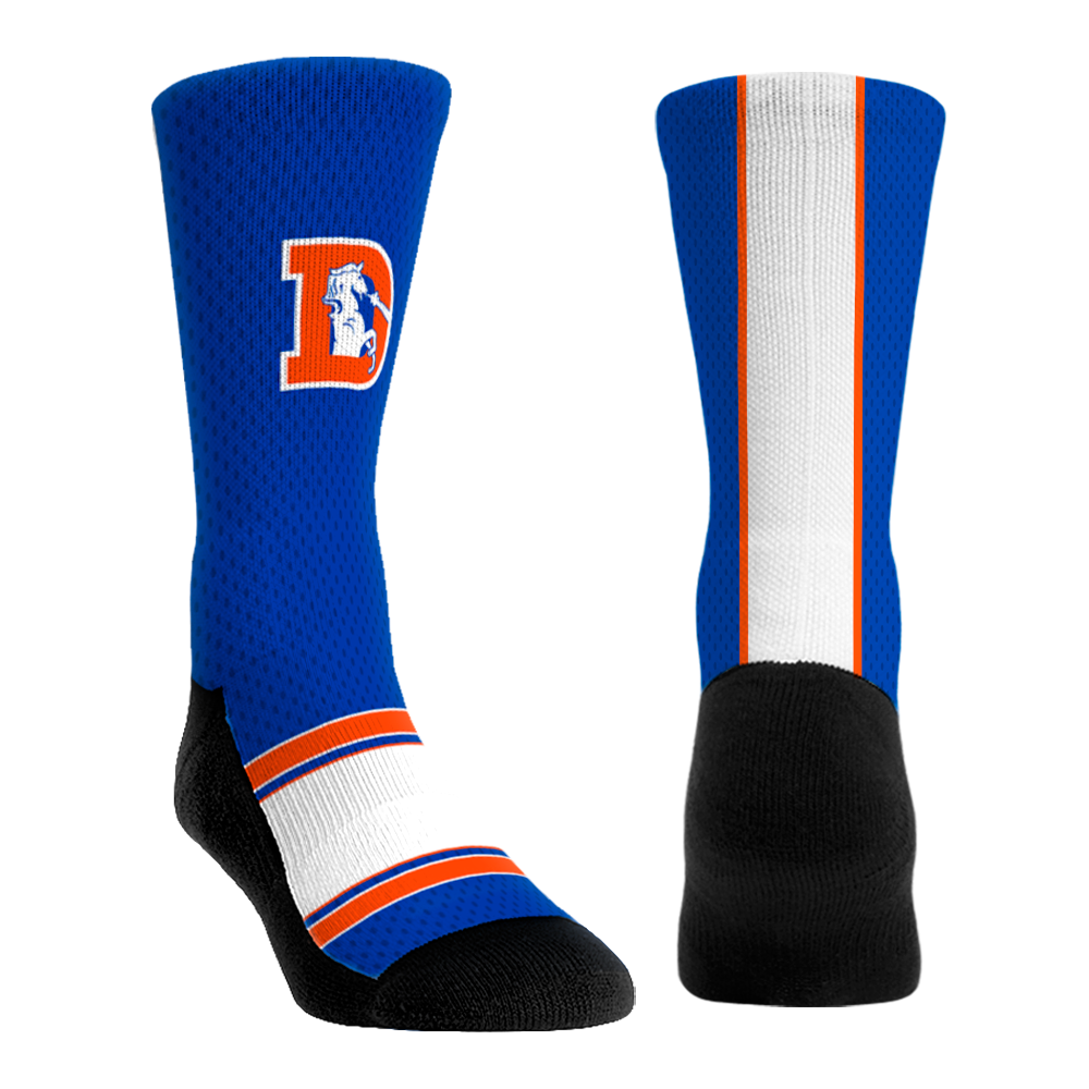 Denver Broncos Socks - Throwback Custom Jersey - Rock 'Em Socks