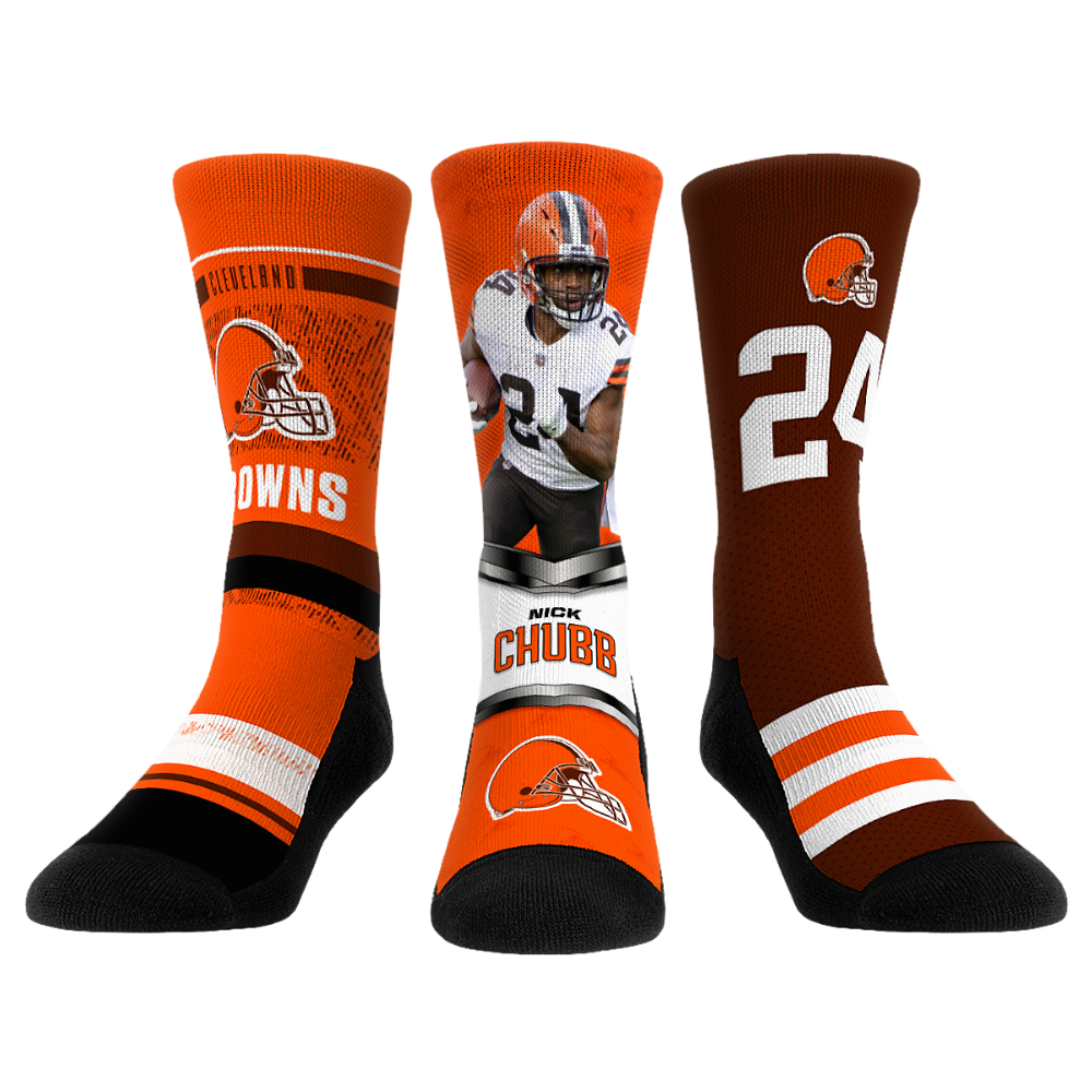 Nick Chubb Socks - Cleveland Browns Socks - Rock 'Em Socks - NFL