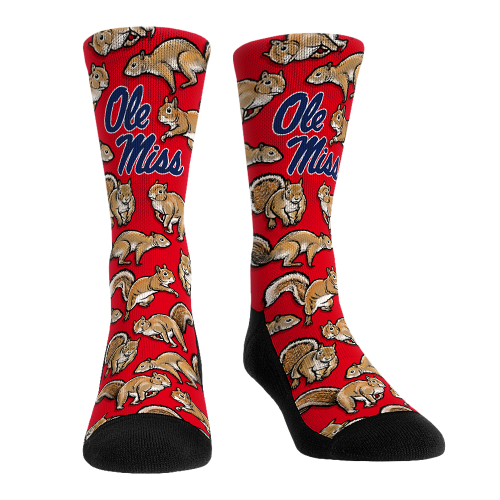 Ole Miss Rebels - Squirrels All-Over - L/XL (sz 9-13) / Red