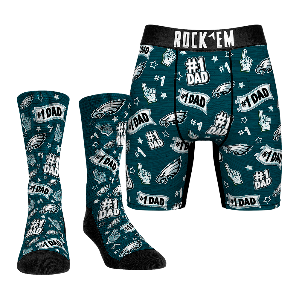 Boxer Briefs - Philadelphia Eagles - #1 Dad (Socks & Boxers Combo) - {{variant_title}}