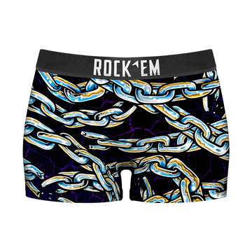 Women's Boy Shorts - Chains All-Over