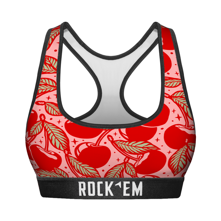 Women's Sports Bra - Cherries - {{variant_title}}