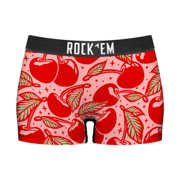 Women's Boy Shorts - Cherries