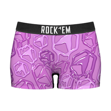 Women's Boy Shorts - Hex Drip (Lilac)